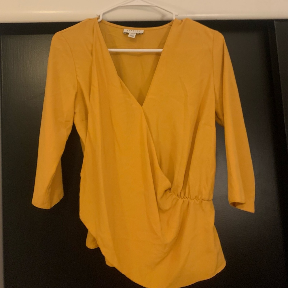 Topshop Mustard Blouse